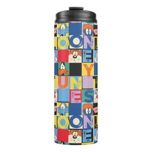 LOONEY TUNES Character Checker Blocks Thermal Tumbler