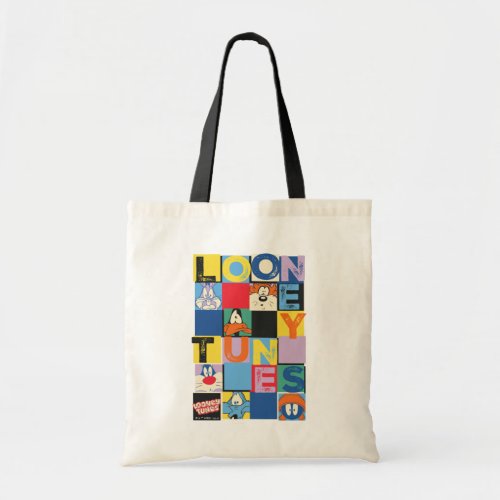 LOONEY TUNES Character Checker Blocks Tote Bag