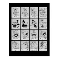 LOONEY TUNES™ Character Emotion Chart Postcard