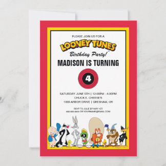 LOONEY TUNES™ Character Group | Birthday Invitation