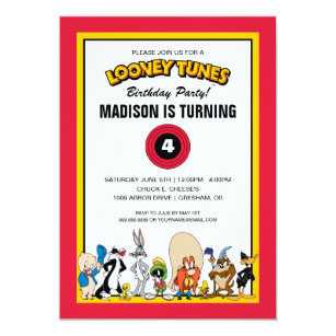 looney tunes baby shower invitations