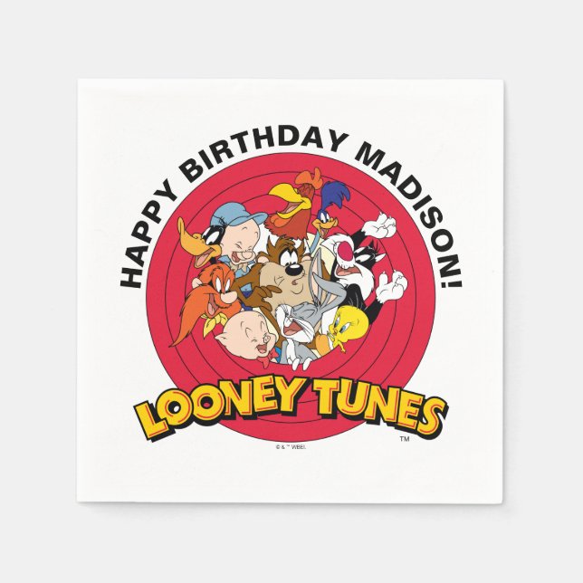 LOONEY TUNES™ Character Group | Birthday Napkins (Front)