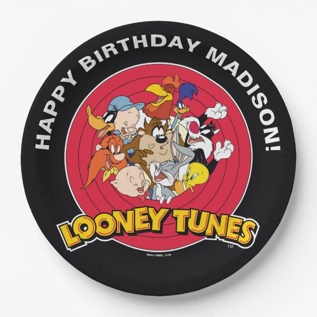 LOONEY TUNES™ Character Group | Birthday Paper Plates (Front)
