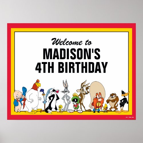 LOONEY TUNESâ Character Group  Birthday Sign