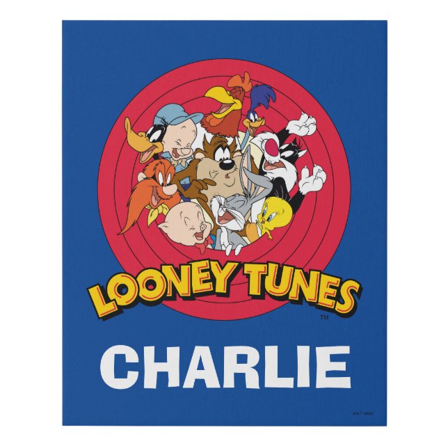 LOONEY TUNES™ Character Logo Faux Canvas Print (Front)