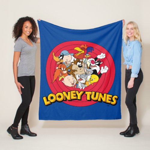 LOONEY TUNES Character Logo Fleece Blanket