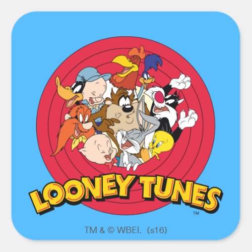 LOONEY TUNES Character Logo Square Sticker