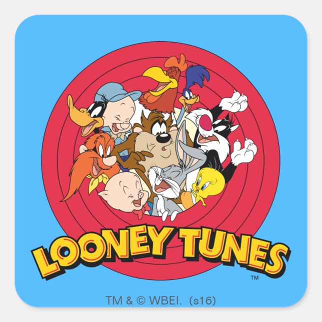LOONEY TUNES™ Character Logo Square Sticker (Front)