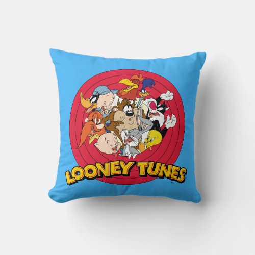 LOONEY TUNES Character Logo Throw Pillow