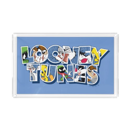 LOONEY TUNESâ Characters in Lettering Acrylic Tray