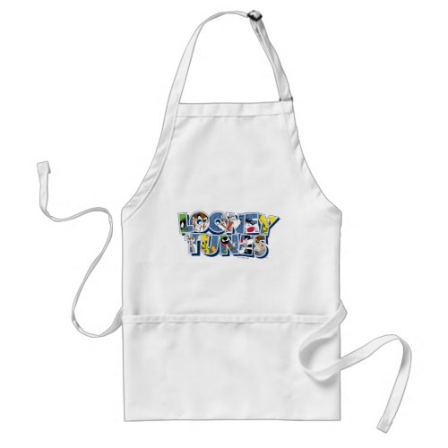 LOONEY TUNESâ Characters in Lettering Adult Apron