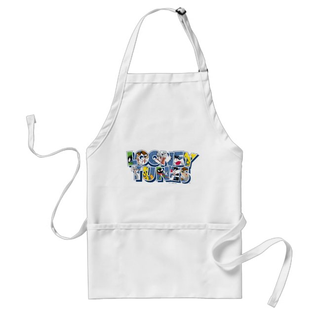LOONEY TUNES™ Characters in Lettering Adult Apron (Front)