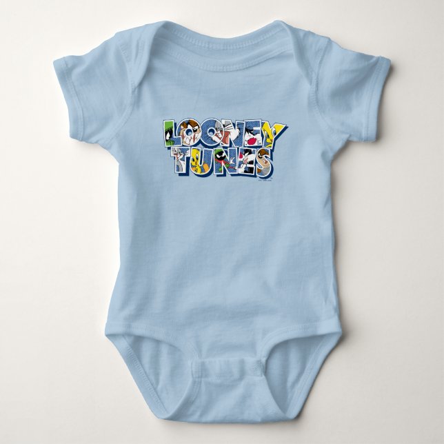 LOONEY TUNES™ Characters in Lettering Baby Bodysuit (Front)