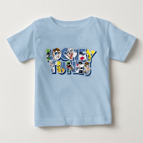 LOONEY TUNESâ Characters in Lettering Baby T_Shirt