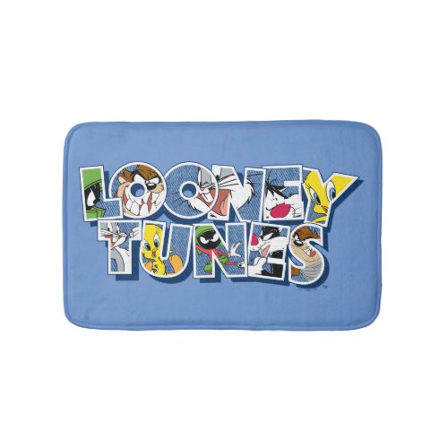 LOONEY TUNESâ Characters in Lettering Bath Mat