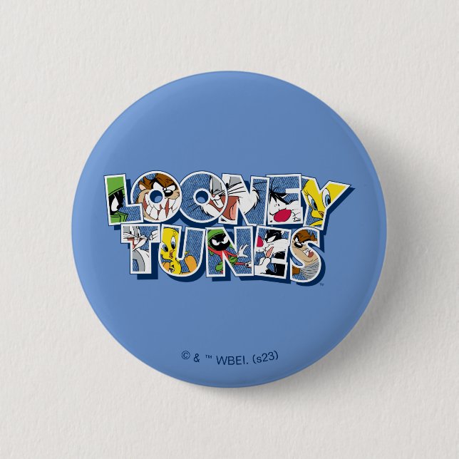 LOONEY TUNES™ Characters in Lettering Button (Front)