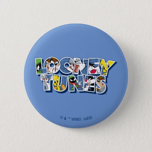 LOONEY TUNESâ Characters in Lettering Button