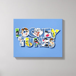 LOONEY TUNES™ Characters in Lettering Canvas Print