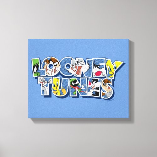 LOONEY TUNESâ Characters in Lettering Canvas Print