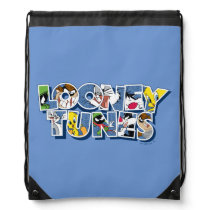 LOONEY TUNES™ Characters in Lettering Drawstring Bag