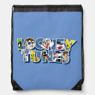 LOONEY TUNES™ Characters in Lettering Drawstring Bag