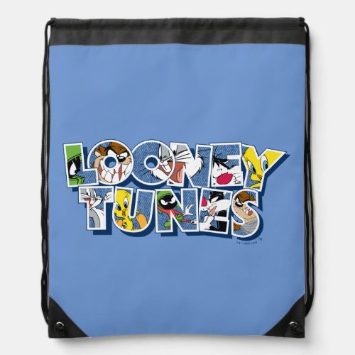 LOONEY TUNESâ Characters in Lettering Drawstring Bag