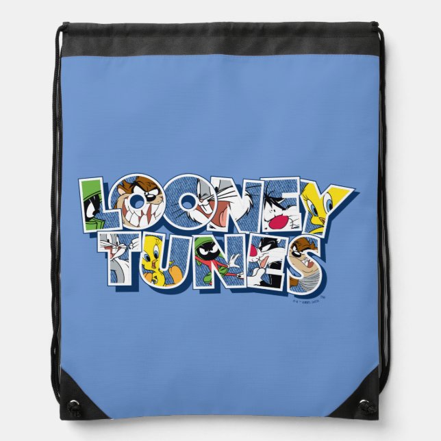 LOONEY TUNES™ Characters in Lettering Drawstring Bag (Front)