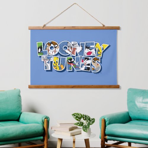 LOONEY TUNESâ Characters in Lettering Hanging Tapestry