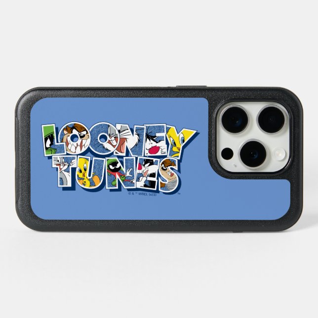 LOONEY TUNES™ Characters in Lettering iPhone 15 Pro Case (Back Horizontal)