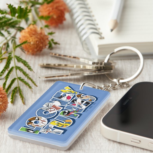 LOONEY TUNES™ Characters in Lettering Keychain (Front Right)