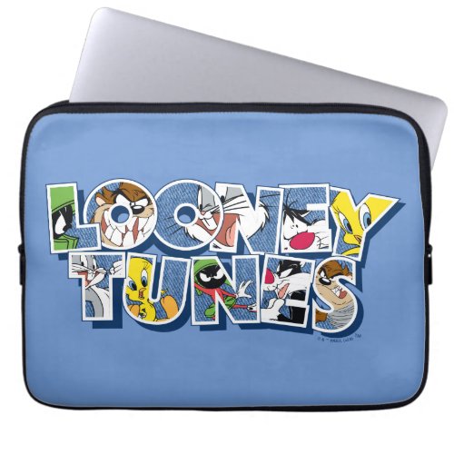 LOONEY TUNESâ Characters in Lettering Laptop Sleeve