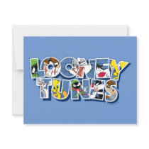 LOONEY TUNES™ Characters in Lettering Note Card
