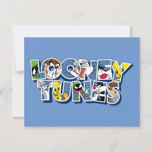LOONEY TUNESâ Characters in Lettering Note Card