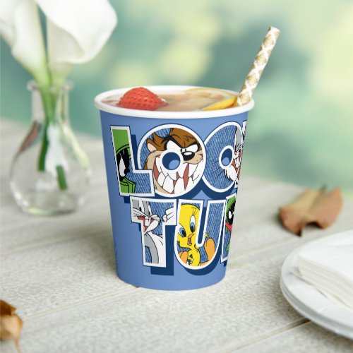 LOONEY TUNES Characters in Lettering Paper Cups