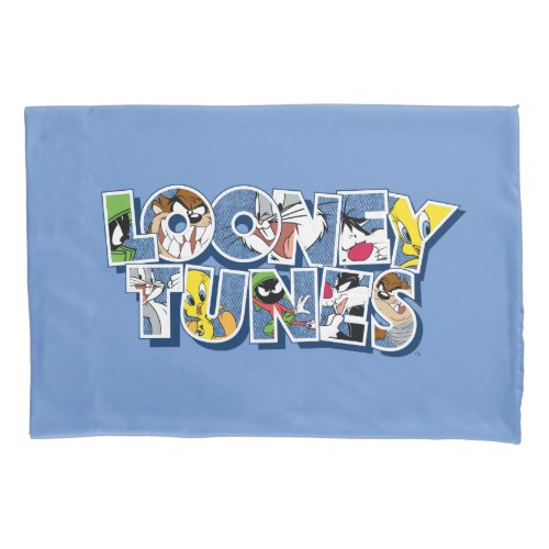 LOONEY TUNESâ Characters in Lettering Pillow Case