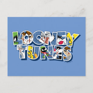 LOONEY TUNES™ Characters in Lettering Postcard