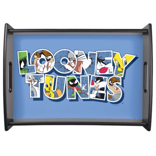 LOONEY TUNESâ Characters in Lettering Serving Tray
