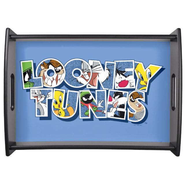 LOONEY TUNES™ Characters in Lettering Serving Tray (Front)