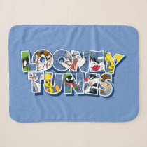 LOONEY TUNES™ Characters in Lettering Sherpa Blanket