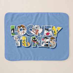 LOONEY TUNES™ Characters in Lettering Sherpa Blanket