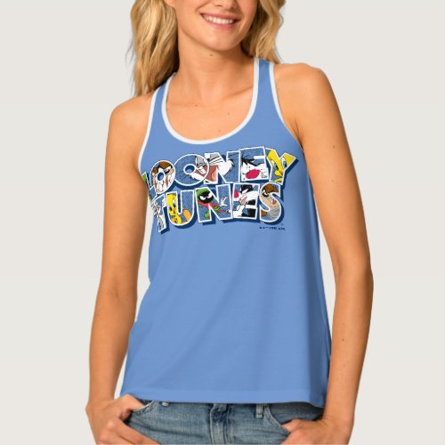 LOONEY TUNESâ Characters in Lettering Tank Top
