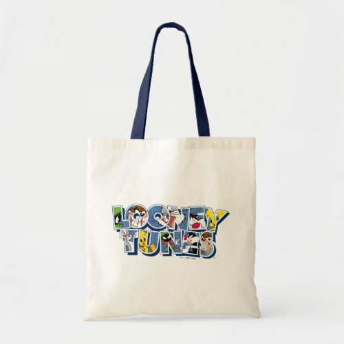LOONEY TUNESâ Characters in Lettering Tote Bag