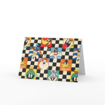 LOONEY TUNES™ Characters on Black & White Checker Card