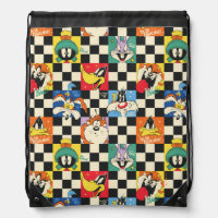 LOONEY TUNES™ Characters on Black & White Checker