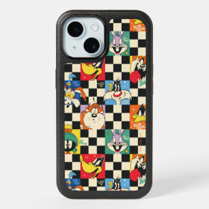 LOONEY TUNES™ Characters on Black & White Checker iPhone 15 Case