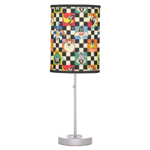 LOONEY TUNES™ Characters on Black & White Checker Table Lamp