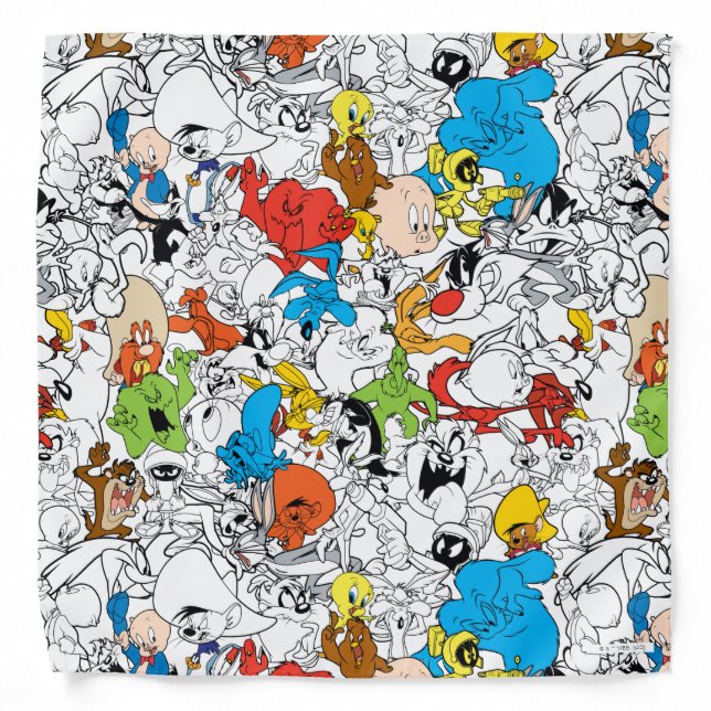 LOONEY TUNES™ Color Pop Pattern Bandana (Front)