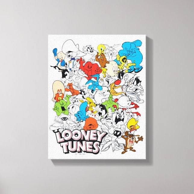 LOONEY TUNES™ Color Pop Pattern Canvas Print (Front)