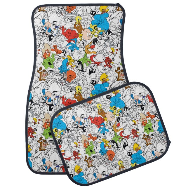 LOONEY TUNES™ Color Pop Pattern Car Floor Mat (Set)