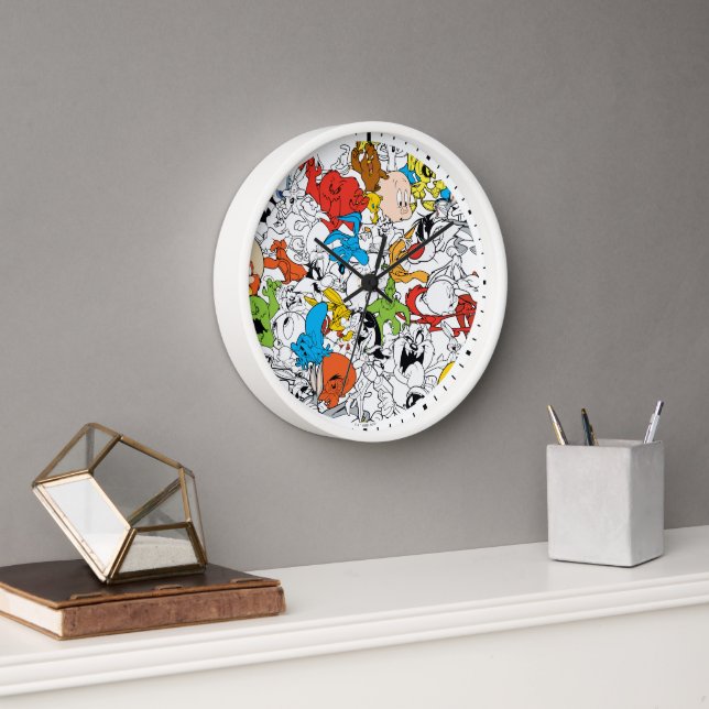LOONEY TUNES™ Color Pop Pattern Clock (Office)